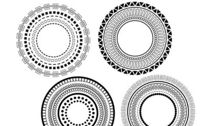 Collection of Mayan Circle Brushes Set for Photoshop