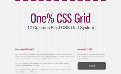 One% CSS Grid System